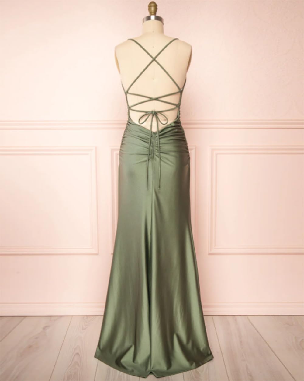 Prom Dress with Split Long Party Dress for Women Square Collar Evening Gown